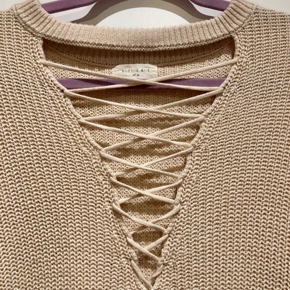 Sophie Rue Lace up cotton sweater - Picture 4 of 4